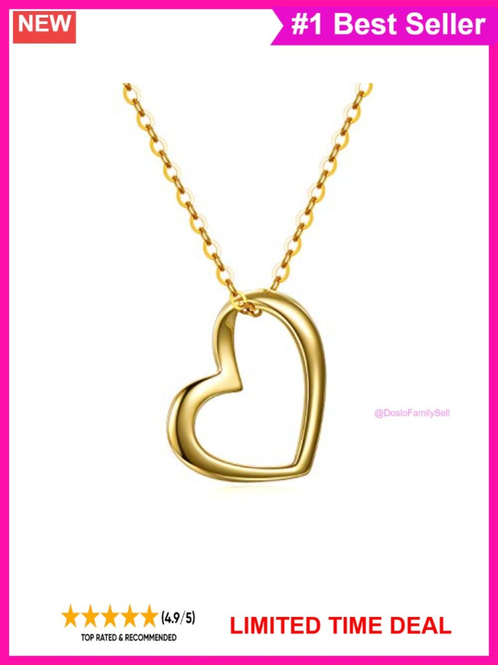 14k Gold Open Heart Pendant Necklace Fine Jewelry Gift for Her